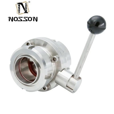 304 316L Υγιεινής από ανοξείδωτο χάλυβα SMS 3a Dairy Union Set Type Butterfly Valve για υγιεινές εφαρμογές και προσιτές τιμές