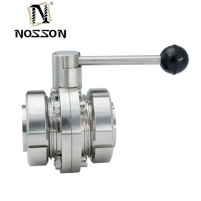 304 316L Υγιεινής από ανοξείδωτο χάλυβα SMS 3a Dairy Union Set Type Butterfly Valve για υγιεινές εφαρμογές και προσιτές τιμές