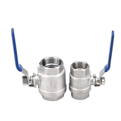 2pc 2 way εσωτερική βαλβίδα σφαίρας νήματος κατασκευασμένη από 304 316 ανοξείδωτο χάλυβα για βιομηχανικές εφαρμογές και υδραυλική δομή