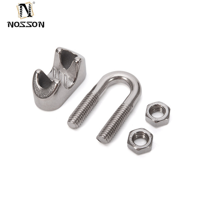 Δύο λαμπτήρες σωλήνων GB Standard Stainless Steel Wire Rope Clip για DIN741 Συναρμολογητικά Προσαρμόσιμα OEM Υποστηρίζεται