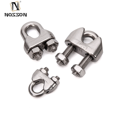 Δύο λαμπτήρες σωλήνων GB Standard Stainless Steel Wire Rope Clip για DIN741 Συναρμολογητικά Προσαρμόσιμα OEM Υποστηρίζεται