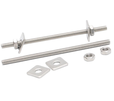 DIN Standard Extended Threaded Rod Screw Nut Steel Finish Stainless Steel M6M8M10M12 Πολωνικό ΖΙΝΚΟ Finish Double Head Bolt