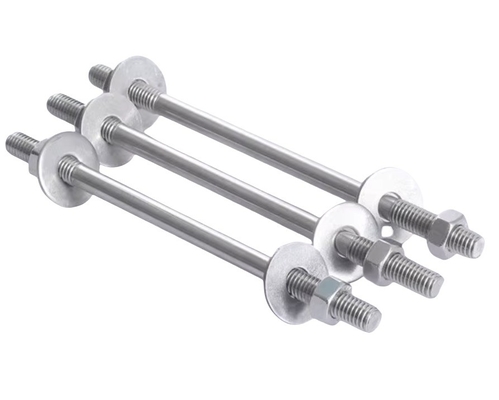 DIN Standard Extended Threaded Rod Screw Nut Steel Finish Stainless Steel M6M8M10M12 Πολωνικό ΖΙΝΚΟ Finish Double Head Bolt