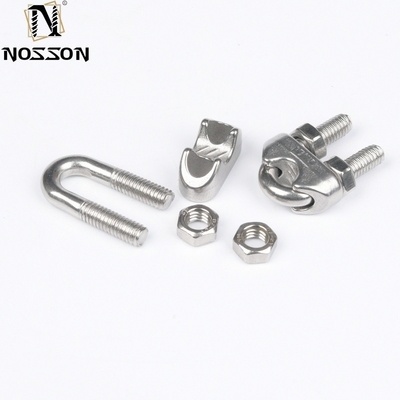 DIN Standard Stainless Steel Cable Management Wire Rope Clip για την προστασία καλωδίων 12 mm σε εφαρμογές βαριάς χρήσης