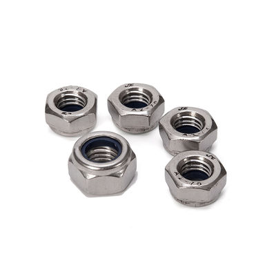 Τεχνική μέτρηση μετρικών μετρήσεων ISO Hex Lock Nuts με χρωματοποιημένο φινίρισμα και ψευδαργυρωμένο νάιλον κατηγορίας 8