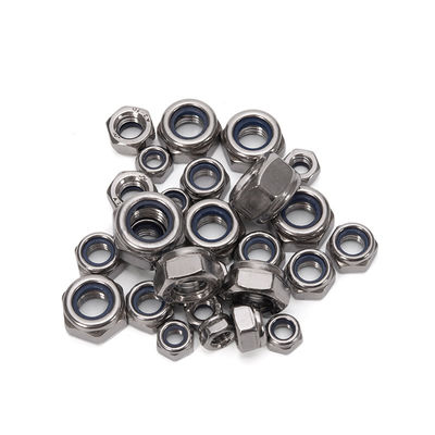 Τεχνική μέτρηση μετρικών μετρήσεων ISO Hex Lock Nuts με χρωματοποιημένο φινίρισμα και ψευδαργυρωμένο νάιλον κατηγορίας 8