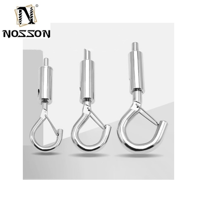 OEM Προσαρμοσμένο 4,6mm-12mm Wire Rope Lock Head Pendant Light Panel Light Pendant Hook με φουλάρι ασφαλείας και γάντζους ελαστικών