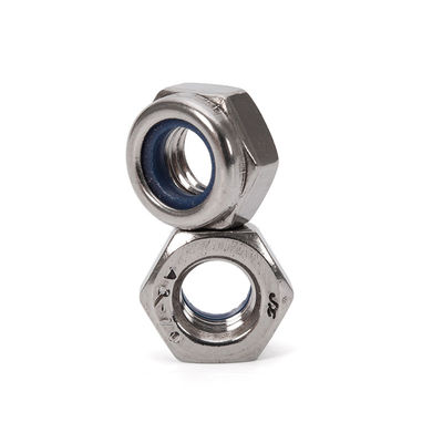 Μετρικό σύστημα μέτρησης DIN985 DIN 982 Nyloc Nylon Nylock Lock Nut Nuts για εξαρτήματα μηχανών απλό φινιρισμένο ατσάλι άνθρακα