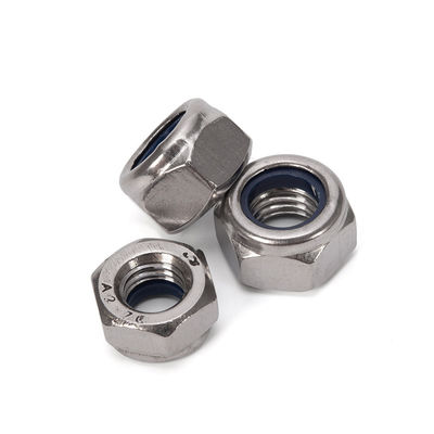 Μετρικό σύστημα μέτρησης DIN985 DIN 982 Nyloc Nylon Nylock Lock Nut Nuts για εξαρτήματα μηχανών απλό φινιρισμένο ατσάλι άνθρακα