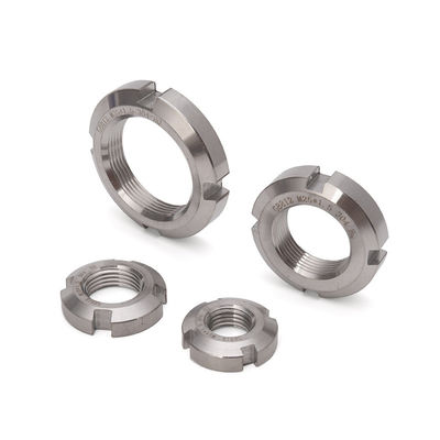 M3-M12 1/4-5/16 Μετρικό σύστημα μέτρησης από ανοξείδωτο χάλυβα 304 Rolling Bearing Lock Nut με σχιστή στρογγυλή σχεδίαση DIN 981