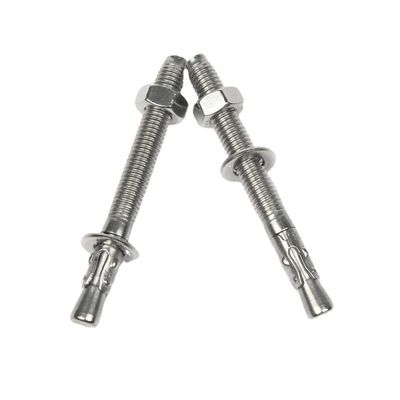 DIN Standard Silver Zinc Plated Galvanized Steel Wedge Anchor Bolts M8 M10 M12 M14 M16 M20 M24 με φινίρισμα παθητικοποίησης