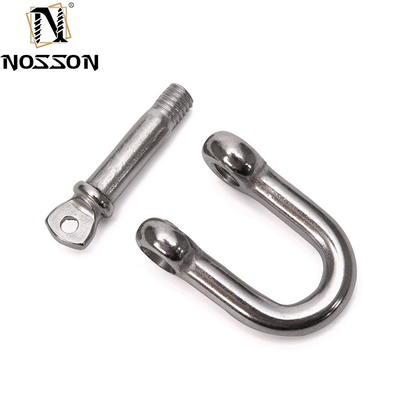 8mm γυαλιστερό Marine D-type DIN82101 Heavy Duty Hardware Shackle με Coller Pin για ανύψωση σε λύσεις λιανικής βιομηχανίας