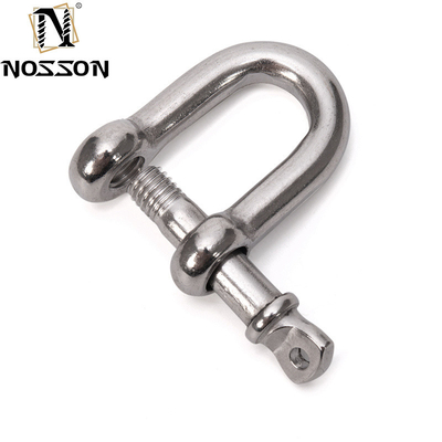 8mm γυαλιστερό Marine D-type DIN82101 Heavy Duty Hardware Shackle με Coller Pin για ανύψωση σε λύσεις λιανικής βιομηχανίας