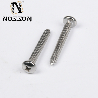 Μετρική SS304 SS316 από ανοξείδωτο χάλυβα M2.5 JIS Phillips Flat Head Self Tapping Screw για μέταλλο στο πρότυπο JIS