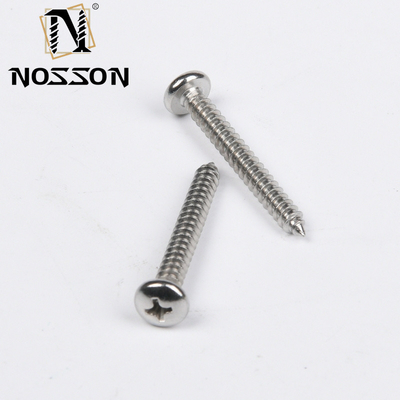Μετρική SS304 SS316 από ανοξείδωτο χάλυβα M2.5 JIS Phillips Flat Head Self Tapping Screw για μέταλλο στο πρότυπο JIS