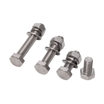 4.8 6.8 Ζυγισμένο χάλυβα άνθρακα Hex Head Bolt Nut Washer Set in Plain Finish για μακροχρόνια απόδοση