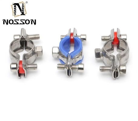 ODM εξατομικευμένη υποστήριξη από ανοξείδωτο χάλυβα 304 ηλεκτροσυσσώπησης ατσάλι Cushioned Clamp για τα σωλήνες τροφίμων και ποτών της Dongguan