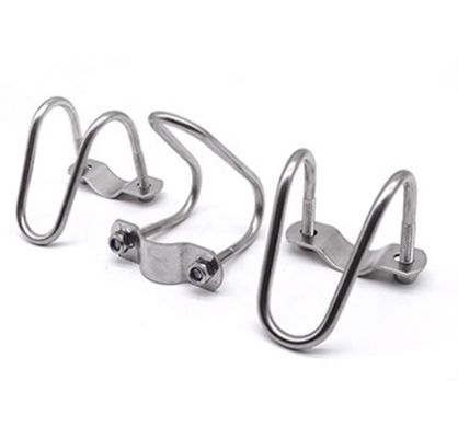 Ατσάλι από ανοξείδωτο χάλυβα 304 316 Διπλή Κρεμάστρα για σωλήνες σε σχήμα U για M3 M4 M5 M6 M8 M10 M12 M16 M20 σωλήνες JIS Standard Plain Finish