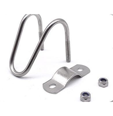 Ατσάλι από ανοξείδωτο χάλυβα 304 316 Διπλή Κρεμάστρα για σωλήνες σε σχήμα U για M3 M4 M5 M6 M8 M10 M12 M16 M20 σωλήνες JIS Standard Plain Finish