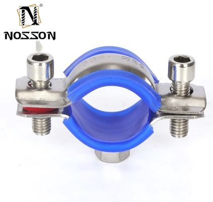 Υποστήριξη βαριάς βιομηχανίας 16-300mm στρογγυλό σωλήνα clip με βελονισμένο σχεδιασμό και ελαστικό επένδυση μετρικό σύστημα μέτρησης προσαρμοσμένο