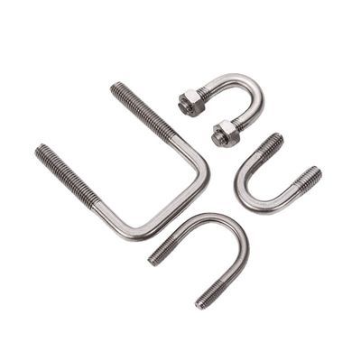 ΖΙΝΚΑΤΙΚΟ Τελειοποίηση ANSI Standard Stainless Steel Square U Bolt για υψηλή αντοχή και σκληρότητα M3 M4 M5 M6 M8 M10 M12 M16 M20