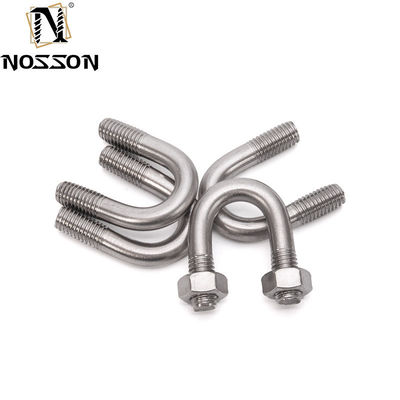 ΖΙΝΚΑΤΙΚΟ Τελειοποίηση ANSI Standard Stainless Steel Square U Bolt για υψηλή αντοχή και σκληρότητα M3 M4 M5 M6 M8 M10 M12 M16 M20