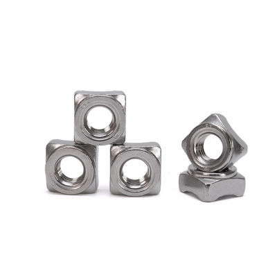 Πλαστικοί φινίρισμα ANSI/ASME Standard Stainless Steel Square Spot Welding Nuts για τη βιομηχανία υγείας