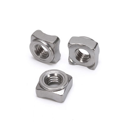 Πλαστικοί φινίρισμα ANSI/ASME Standard Stainless Steel Square Spot Welding Nuts για τη βιομηχανία υγείας
