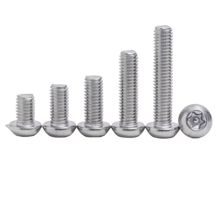 Πρότυπο ANSI/ASME 304 από ανοξείδωτο χάλυβα Torx Round Pan Head With Pin Anti-Theft Security Screws Έξι λοβών κουμπί κεφαλή