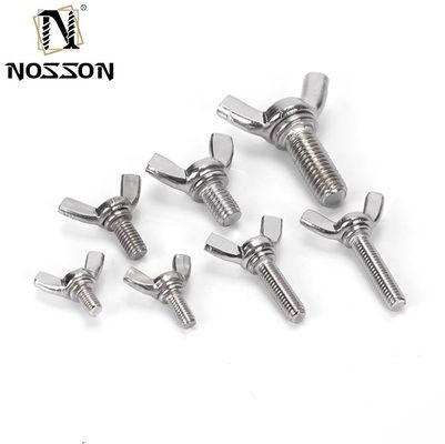 Βιομηχανία Ατσάλι από ανοξείδωτο χάλυβα M3 M4 M5 M6 M8 M10 Χειροκίνητο στροφή πεταλούδα πτερύγια κουμπί κουνήσιμο άνοιγμα αντίχειρα βίδα βρόχο με προσαρμοσμένο μέγεθος