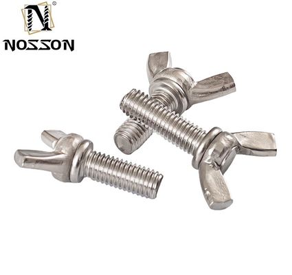 Βιομηχανία Ατσάλι από ανοξείδωτο χάλυβα M3 M4 M5 M6 M8 M10 Χειροκίνητο στροφή πεταλούδα πτερύγια κουμπί κουνήσιμο άνοιγμα αντίχειρα βίδα βρόχο με προσαρμοσμένο μέγεθος