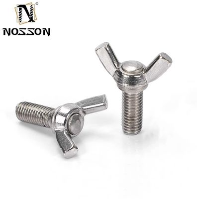 Βιομηχανία Ατσάλι από ανοξείδωτο χάλυβα M3 M4 M5 M6 M8 M10 Χειροκίνητο στροφή πεταλούδα πτερύγια κουμπί κουνήσιμο άνοιγμα αντίχειρα βίδα βρόχο με προσαρμοσμένο μέγεθος