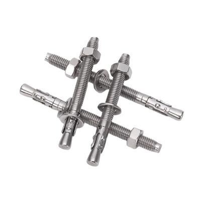 Ανθεκτικό στη διάβρωση DIN Standard Silver Steel Wedge Anchor Hot Dip Galvanized Expansion Anchor Bolts M6 M8 M10 M12 M16