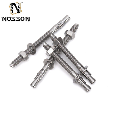 Ανθεκτικό στη διάβρωση DIN Standard Silver Steel Wedge Anchor Hot Dip Galvanized Expansion Anchor Bolts M6 M8 M10 M12 M16