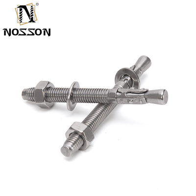 Ανθεκτικό στη διάβρωση DIN Standard Silver Steel Wedge Anchor Hot Dip Galvanized Expansion Anchor Bolts M6 M8 M10 M12 M16