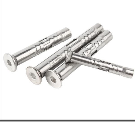DIN Standard 304 από ανοξείδωτο χάλυβα Countersunk Head Hex Socket Expansion Bolt Sleeve Anchors για παράθυρο ή πλαισίο πόρτας σταθερό σε ασήμι