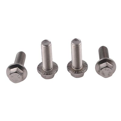 Μαύρο οξείδιο SCM 435 κράμα χάλυβα κλάσης 5 UNC Hex Head Serrated Flange Bolt με DIN Standard Grade A2-70/A4-80/304/316