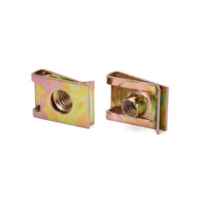 M4-M10 Έκταγωνική κεφαλή Plain Metal U Shaped Speed Clip Nuts Σφραγιστικά για σίδηρο άνθρακα χάλυβα ψευδάργυρο καλυμμένο με σφραγίδα καρύδι Reed Nut Μαύρο