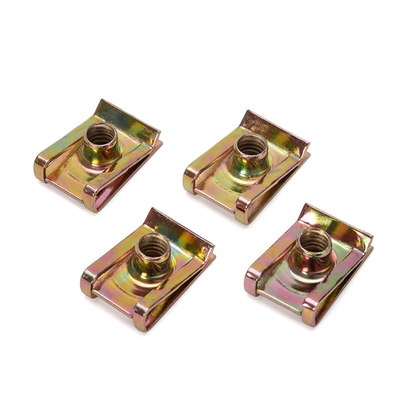 M4-M10 Έκταγωνική κεφαλή Plain Metal U Shaped Speed Clip Nuts Σφραγιστικά για σίδηρο άνθρακα χάλυβα ψευδάργυρο καλυμμένο με σφραγίδα καρύδι Reed Nut Μαύρο