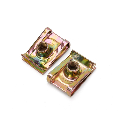 M4-M10 Έκταγωνική κεφαλή Plain Metal U Shaped Speed Clip Nuts Σφραγιστικά για σίδηρο άνθρακα χάλυβα ψευδάργυρο καλυμμένο με σφραγίδα καρύδι Reed Nut Μαύρο