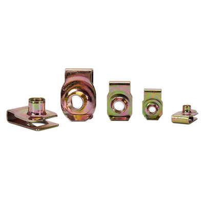 Ζυγισμένο χάλυβα U Nut Sprig M4 M5 M6 M8 M10 18-8 Ατσάλινη ταχύτητα U Clip Nuts Retainer με μπλε φώσφορο φινίρισμα