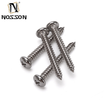 Μετρικός ανοξείδωτος χάλυβας 304 Pan Head Tapping Screw Sheet Metal Screw με Cheese Head και χρωματοποιημένο φινίρισμα Din 7981