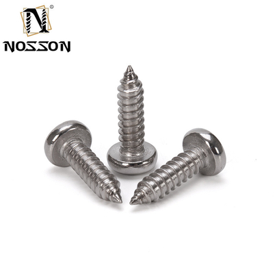 Μετρικός ανοξείδωτος χάλυβας 304 Pan Head Tapping Screw Sheet Metal Screw με Cheese Head και χρωματοποιημένο φινίρισμα Din 7981
