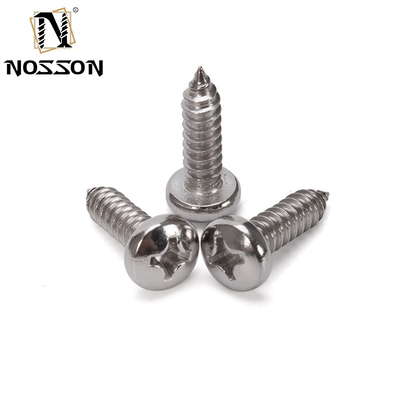 Μετρικός ανοξείδωτος χάλυβας 304 Pan Head Tapping Screw Sheet Metal Screw με Cheese Head και χρωματοποιημένο φινίρισμα Din 7981