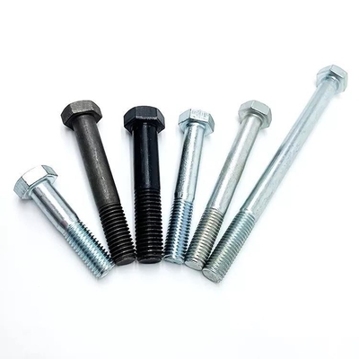 Μετρικό σύστημα μέτρησης M6-M36 M10 Μαύρο Hex Bolt Nut Washer DIN933 8.8 12.9 Βαθμός BLUE DYED Finish για την κατασκευή