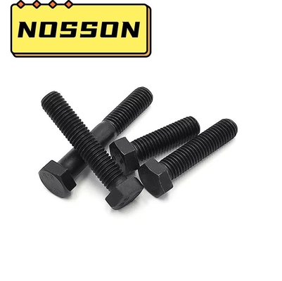 Μετρικό σύστημα μέτρησης M6-M36 M10 Μαύρο Hex Bolt Nut Washer DIN933 8.8 12.9 Βαθμός BLUE DYED Finish για την κατασκευή