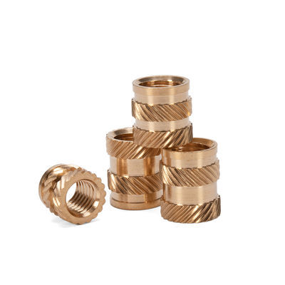 Προσαρμοσμένο CNC στροφή και τοποθέτηση με ένεση M4 Knurling Brass Threaded Insert Thumb Nut με ψευδαργύριο-φλάκα επικαλυμμένο φινίρισμα