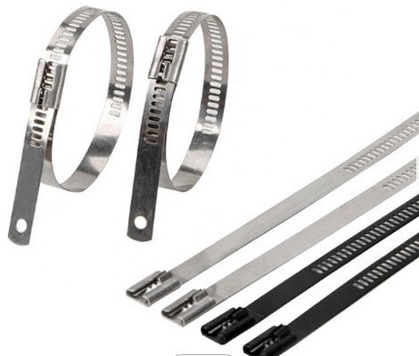 Αυτοκλείδωμα Metal Wrap Cable Tie Ball Lock JIS Standard PVC επικαλυμμένο από ανοξείδωτο χάλυβα 7.9mm GB Standard