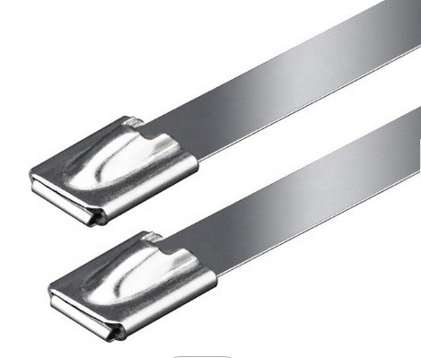 Αυτοκλείδωμα Metal Wrap Cable Tie Ball Lock JIS Standard PVC επικαλυμμένο από ανοξείδωτο χάλυβα 7.9mm GB Standard