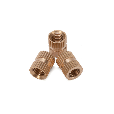 ANSI Standard Custom Size Water Treatment DIN Brass Knurled Nut Insert με παθητικό φινίρισμα σε μετρικό σύστημα μέτρησης